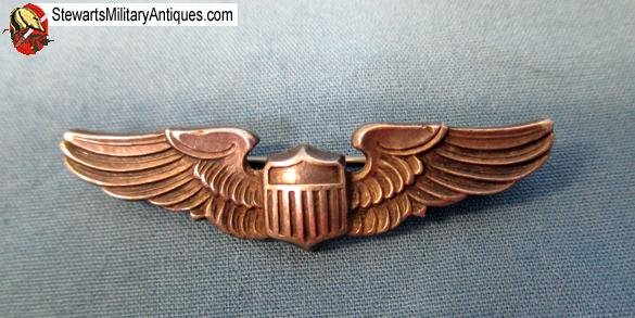  US WWII Pilots Wings, 1.5 Inch, Sterling — image 2
