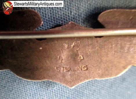  US WWII Pilots Wings, 1.5 Inch, Sterling — image 4