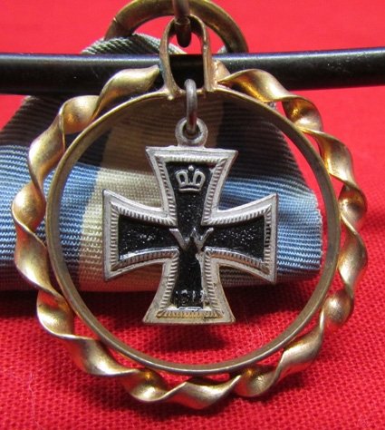 German WWI Bavarian, Patriotic Iron Cross Watch Fob — image 3