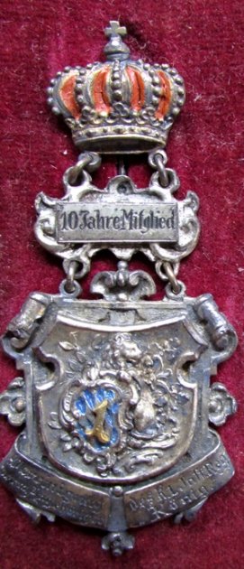 Bavarian, Pre WWI, 1st Infantry Regiment Association Badge, Cased — image 4