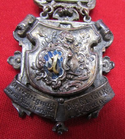 Bavarian, Pre WWI, 1st Infantry Regiment Association Badge, Cased — image 6