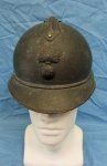 French WWI Adrian Infantry Helmet, Complete Liner, Named