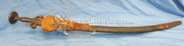  Indian Early 19th Century Tulwar Sword & Scabbard — image 2