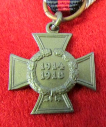  German WWI Miniature Non-Combattant Hindenburg Cross & Ribbon — image 3