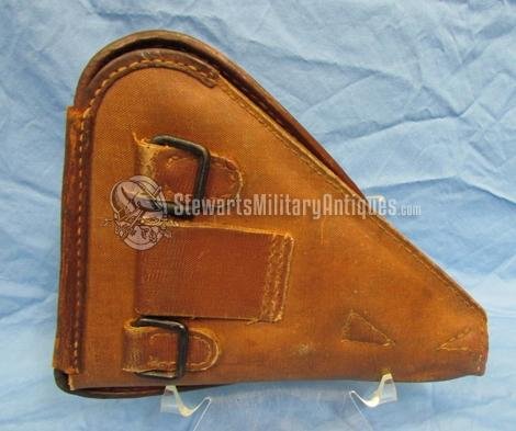  Japanese WWII Type 14 Nambu Pistol Holster, Rubberized Canvas — image 3