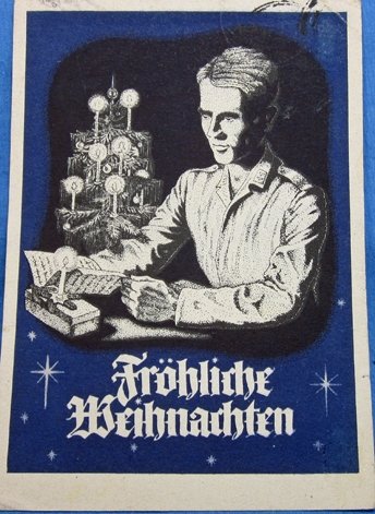 German WWII Luftwaffe Feldpost Christmas Card 1942 — image 2