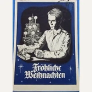 German WWII Luftwaffe Feldpost Christmas Card 1942