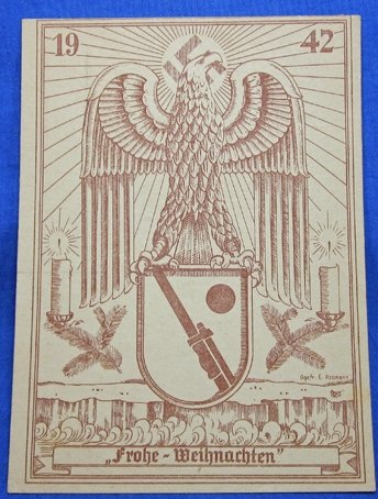 German WWII Christmas Card 1942, 17th Infantry Division — image 2