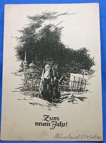 German WWII Feldpost New Years Card, Russia 1943/1944 — image 2