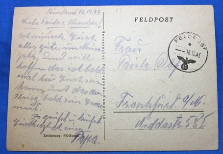 German WWII Feldpost New Years Card, Russia 1943/1944 — image 3