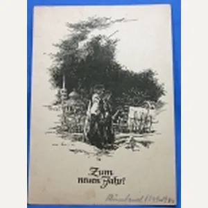German WWII Feldpost New Years Card, Russia 1943/1944