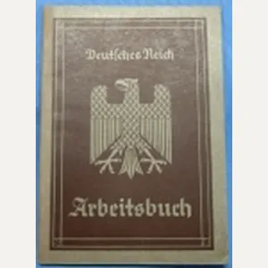 German WWII Workers Arbeitsbuch Book, Kriegsmarine Employee Wilhelmshaven 1939, Painter