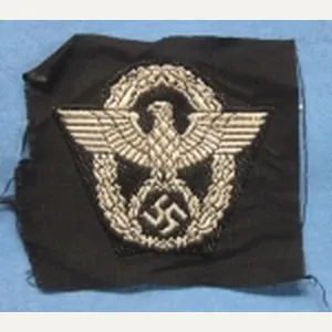 German WWII Fire Police Cloth Hat Insignia