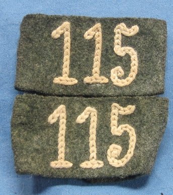 German WWII Heer Enlisted Shoulder Strap Numbers, IR 115 — image 2