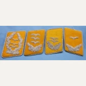 German WWII Luftwaffe Officer Single Collar Tab Lot, 4 Pieces