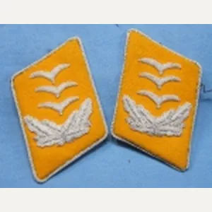 German WWII Luftwaffe Flight Officer Collar Tabs, Pair
