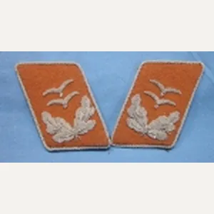 German WWII Luftwaffe Signal Officer Collar Tabs, Pair