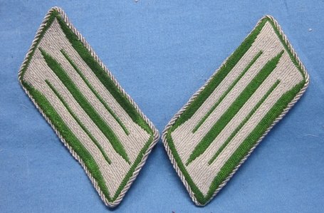 German WWII Police NCO Collar Tabs, Pair — image 2