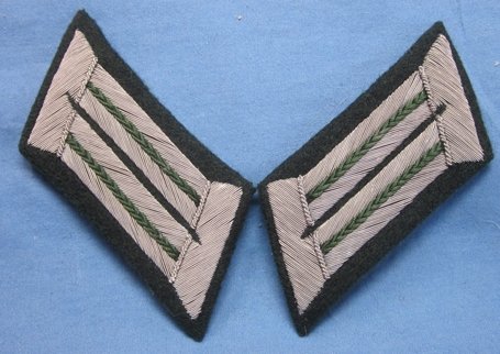 German WWII Heer Administration Officer Collar Tabs, Pair — image 2