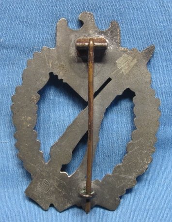 German WWII Infantry Assault Badge, Silver, Wiedmann Mfg. — image 3