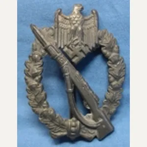 German WWII Infantry Assault Badge, Silver, Wiedmann Mfg.