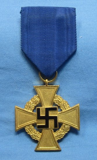 German WWII 40 Year Faithful Service Cross & Ribbon — image 2