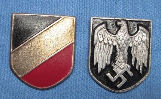 German WWII Heer Tropical Pith Helmet Shields — image 2