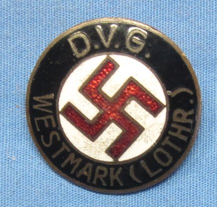 German WWII NSDAP D.V.G. Westmark Badge, W.Redo — image 2