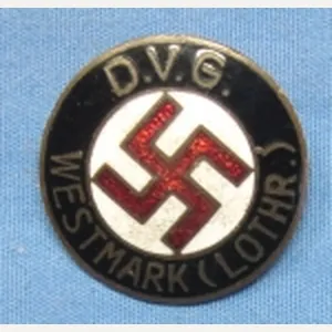 German WWII NSDAP D.V.G. Westmark Badge, W.Redo