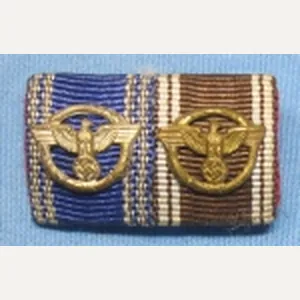 German WWII NSDAP 10 & 15 Year Long Service Ribbon