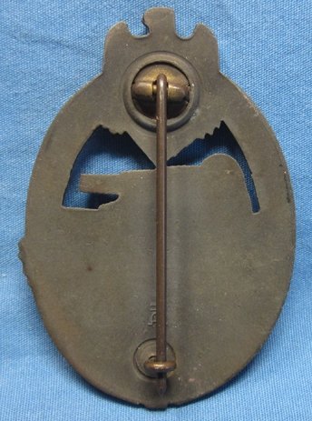German WWII Panzer Assault Badge, Bronze, Hermann Aurich — image 3