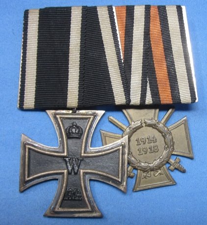 German WWI Two Place Medal Bar — image 2