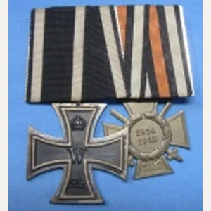 German WWI Two Place Medal Bar