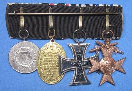German WWI Bavarian Soldier 4 Place Medal Bar — image 3