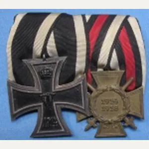 German WWI Two Place Medal Bar