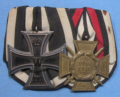 German WWI Two Place Medal Bar — image 2