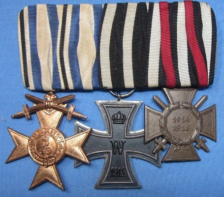 German WWI Bavarian Soldier 3 Place Medal Bar — image 2