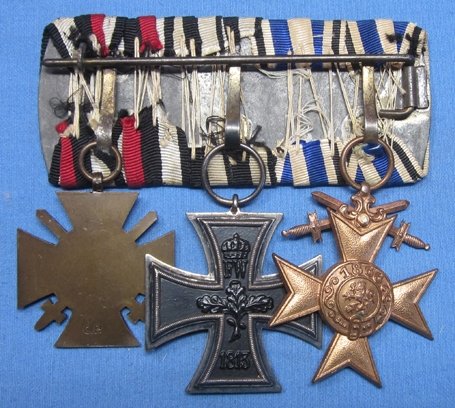 German WWI Bavarian Soldier 3 Place Medal Bar — image 3