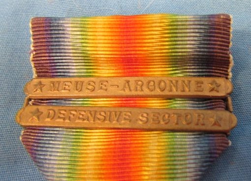  US WWI Victory Medal, Meuse-Argonne, Defensive Sector Bars — image 3