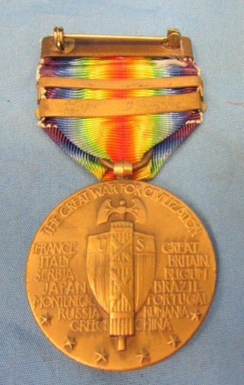  US WWI Victory Medal, Meuse-Argonne, Defensive Sector Bars — image 4