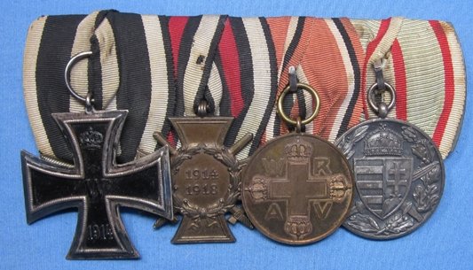 German WWI 4 Place Medal Bar — image 2