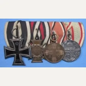 German WWI 4 Place Medal Bar