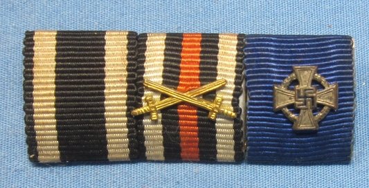 German WWI-WWII 3 Place Ribbon Bar — image 2