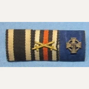 German WWI-WWII 3 Place Ribbon Bar