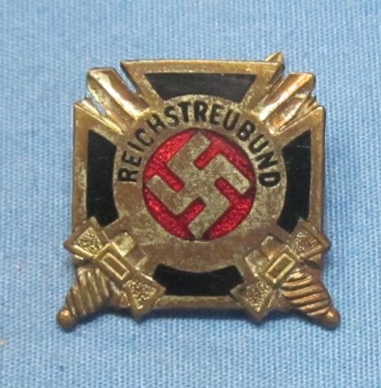 German WWII Reichstreubund Lapel Badge — image 2