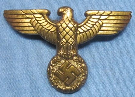 German WWII NSDAP Visor Hat Eagle, Gold, RZM M1/17 — image 2