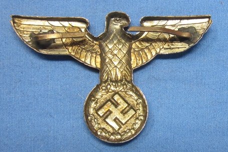 German WWII NSDAP Visor Hat Eagle, Gold, RZM M1/17 — image 3