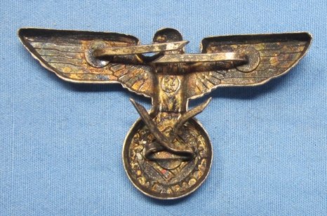 German WWII NSDAP Visor Hat Eagle, Silver, RZM M1/16 — image 3