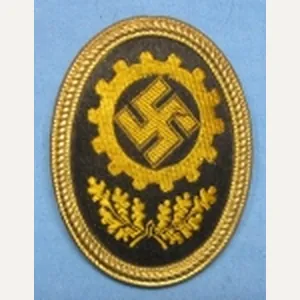 German WWII German Workers Front Hat Badge