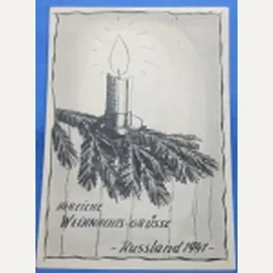 German WWII Feldpost Christmas Card, Russia 1941